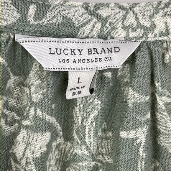 Lucky Brand women’s green floral swing tank. Size Large - Picture 3 of 8
